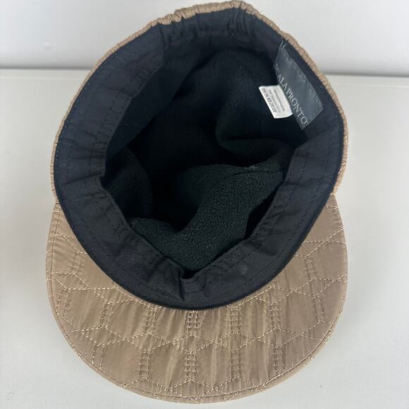 Scala Pronto Womens Quilted Pattern Short Bill Fleece Lined Beige Hat One Size - Picture 4 of 6